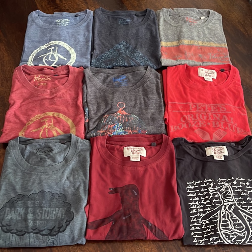 9 shirts total all XL.  One price